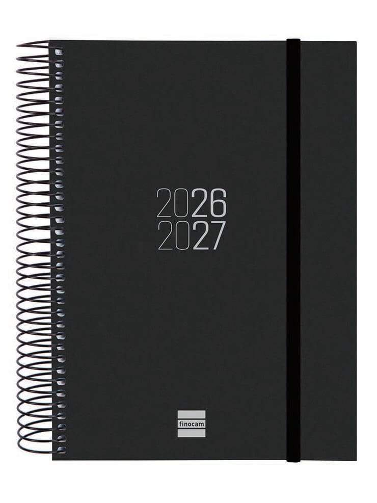 Agenda Escolar Finocam Esp.E10 D&iacute;a/P&aacute;gina Castellano 2026-27 Negro