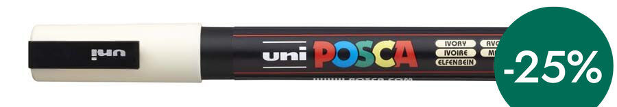 Rotulador Posca PC-3M 0,9-1,3mm marfil