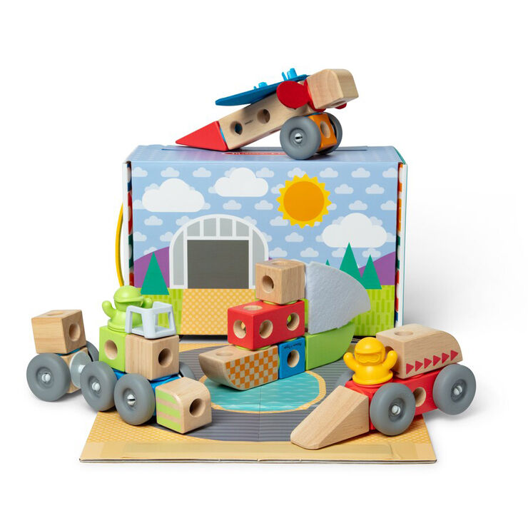 Melissa & Doug Blockables Vehicles 54 piezas