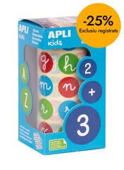 Gomets tem&aacute;ticos Abecedario min&uacute;sculas rollo 900u