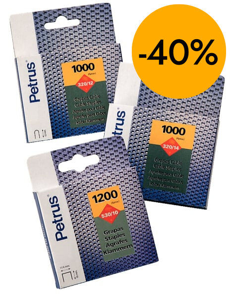 Grapas Petrus 530/6 para clavadora 1200u