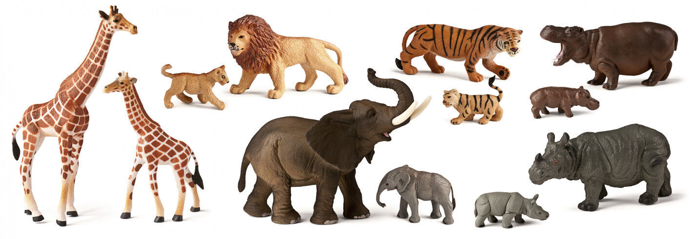 Animales salvajes con cr&iacute;as 12 uniades