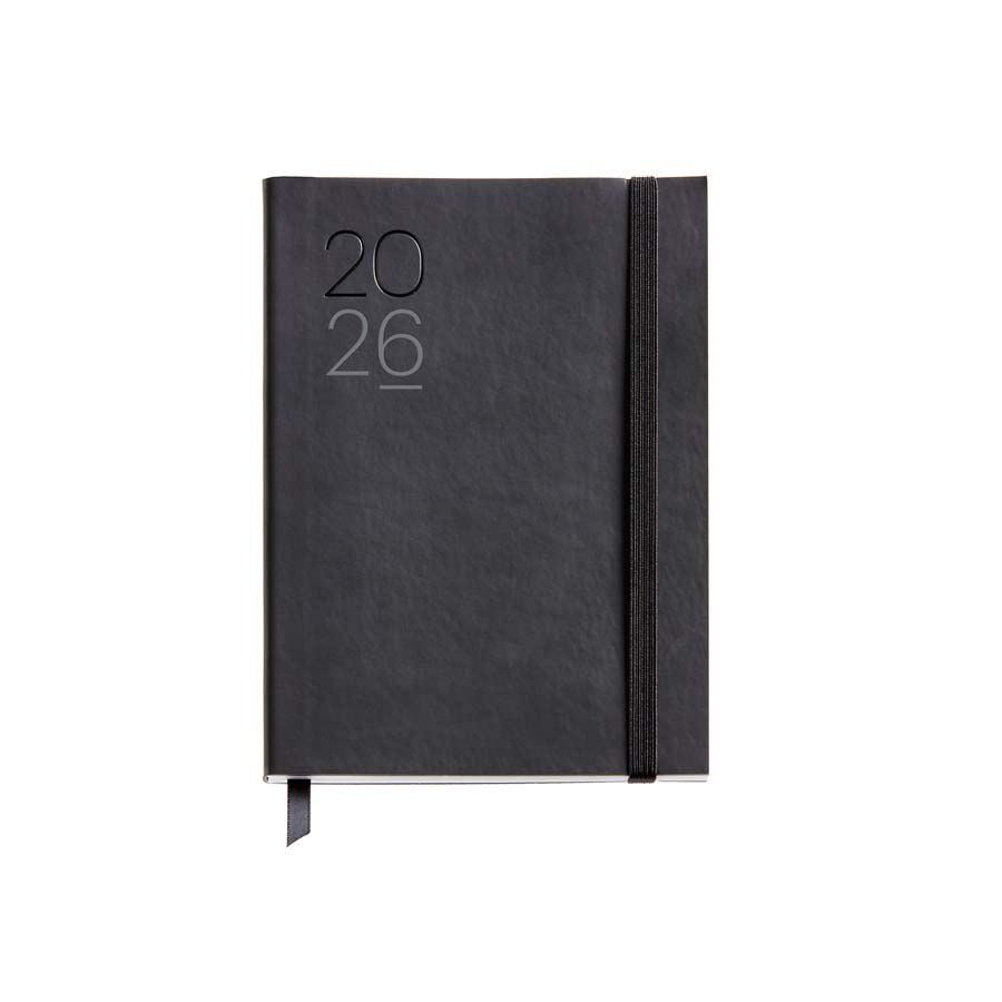Agenda Miquelrius Journal 12x16 d&iacute;a/p&aacute;g mult 2026 Luxor negro