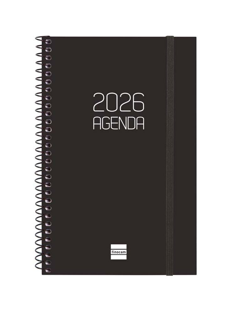 Agenda Finocam Opaque E5 sem/vista horizontal cas 2026 negro