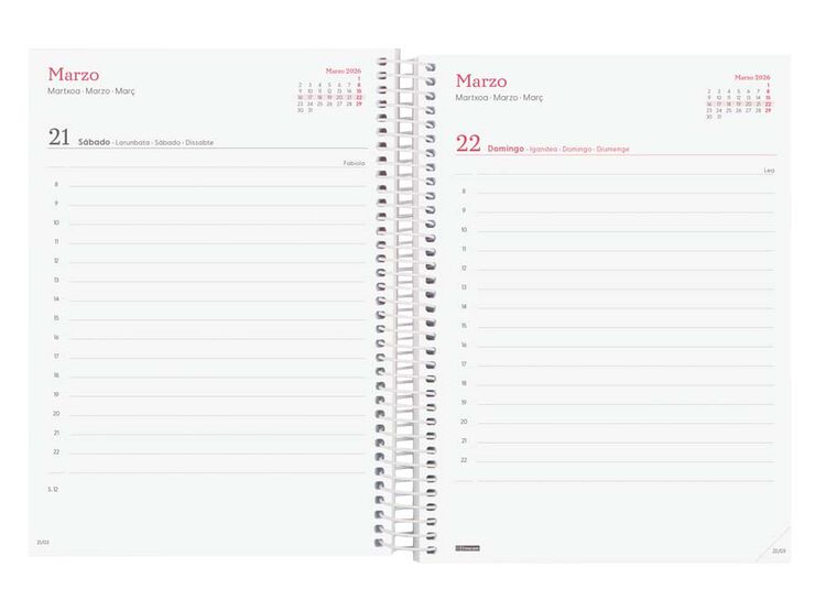 Agenda Finocam Design Collection E10 día/pág cas 2026 Ahora