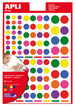 Gomets rodons multicolors d’Apli. 624 unitats