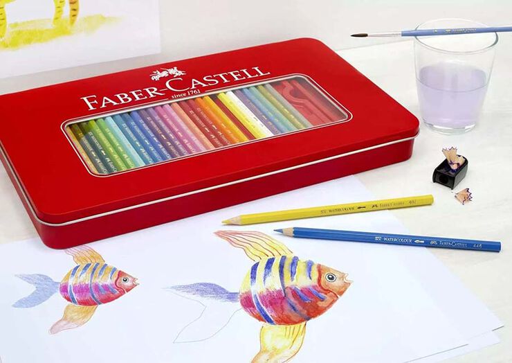 Lápices de colores Faber-Castell 60 colores caja metal