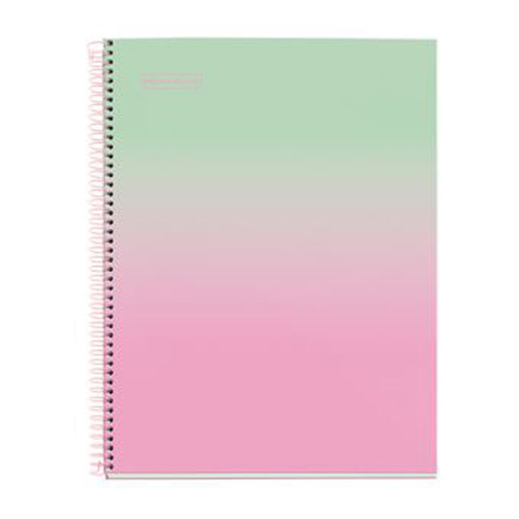 Notebook A4 Tapa Extra Dura 80 Hojas 5 &times; 5 Gradient Rosa y Menta