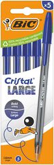 Bol&iacute;grafos Bic Large azul - Blister 5u
