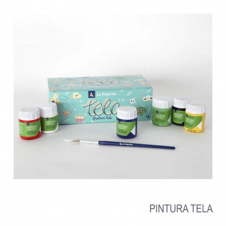 Set de pintura per a teixits La Pajarita 6 colors