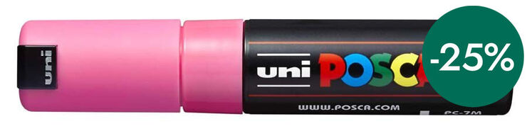 Rotulador Posca PC-7M 4,5-5,5mm rosa