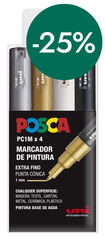 Rotuladores Posca PC-1M metal 4 colores