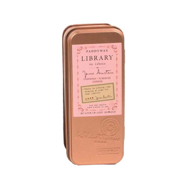 Espelma Paddywax Library Jane Austen caixa llauna