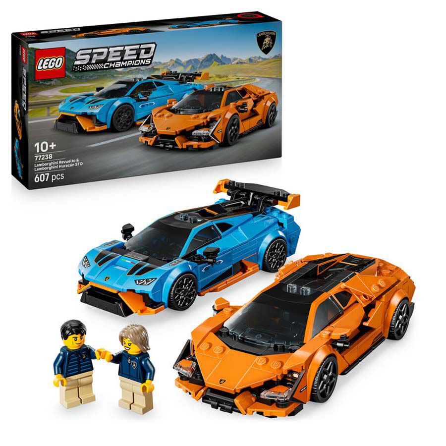 LEGO&reg; Speed Champions Lamborghini Revuelto y Hurac&aacute;n STO 77238
