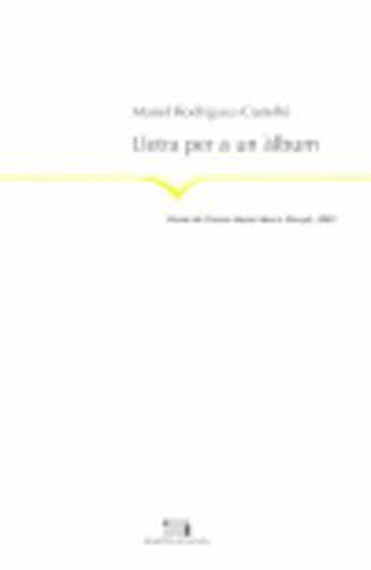 Lletra per a un &agrave;lbum