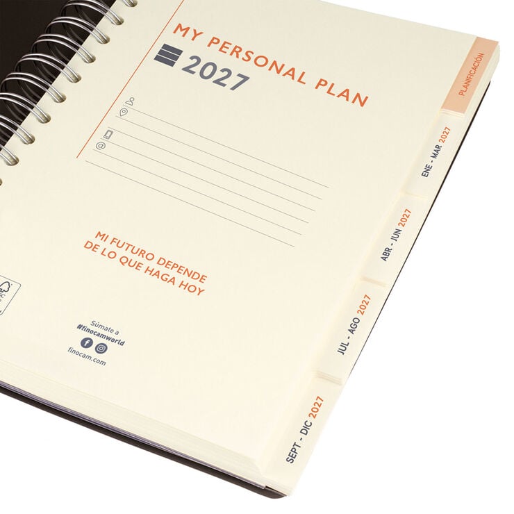 Agenda Finocam Tempus Dia P&agrave;gina 2027 Castell&agrave; Negre