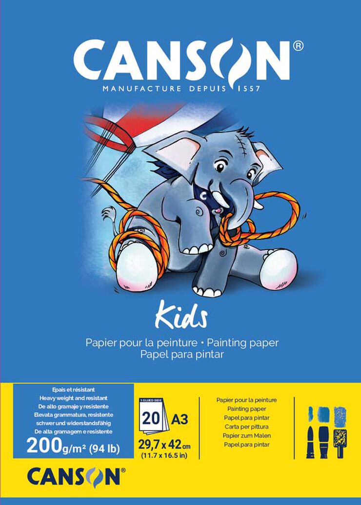 Bloc pintura Canson Kids A3 20 fulls
