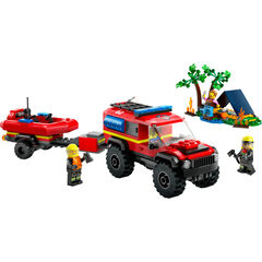LEGO® City Camión de Bomberos 4x4 con Barco de Rescate 60412