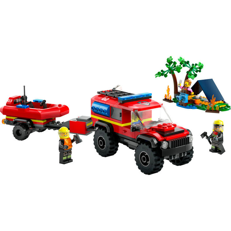 LEGO® City Camió de Bombers 4x4 amb Vaixell de Rescat 60412