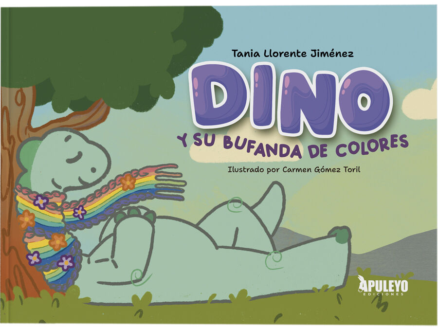 Dino y su bufanda de colores