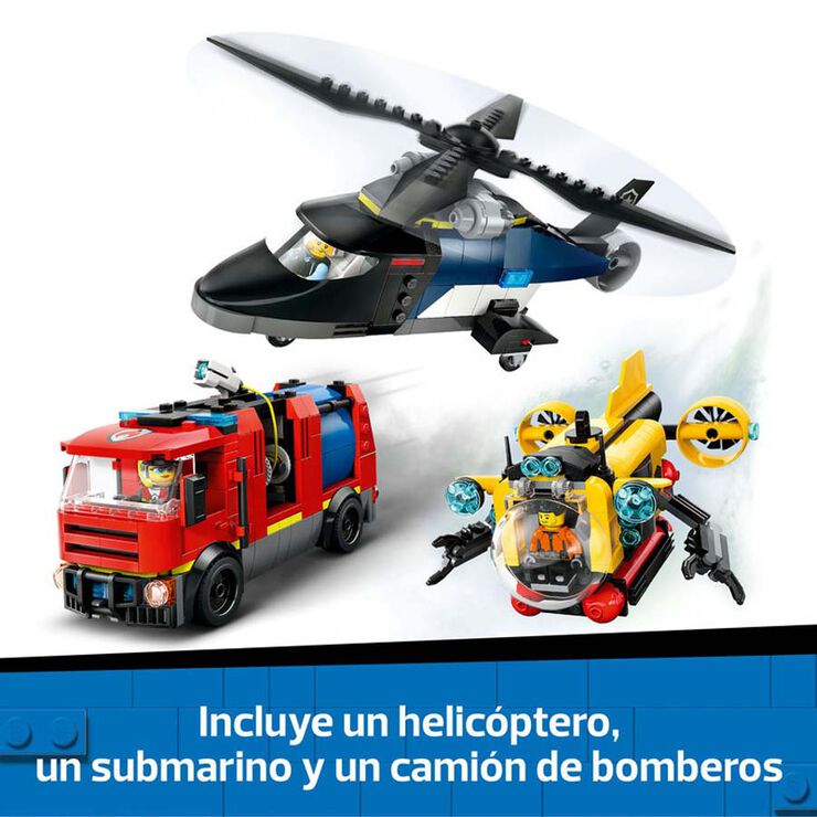 LEGO® LEGO City Remix: Helicóptero, Camión de Bomberos y Submarino 60462