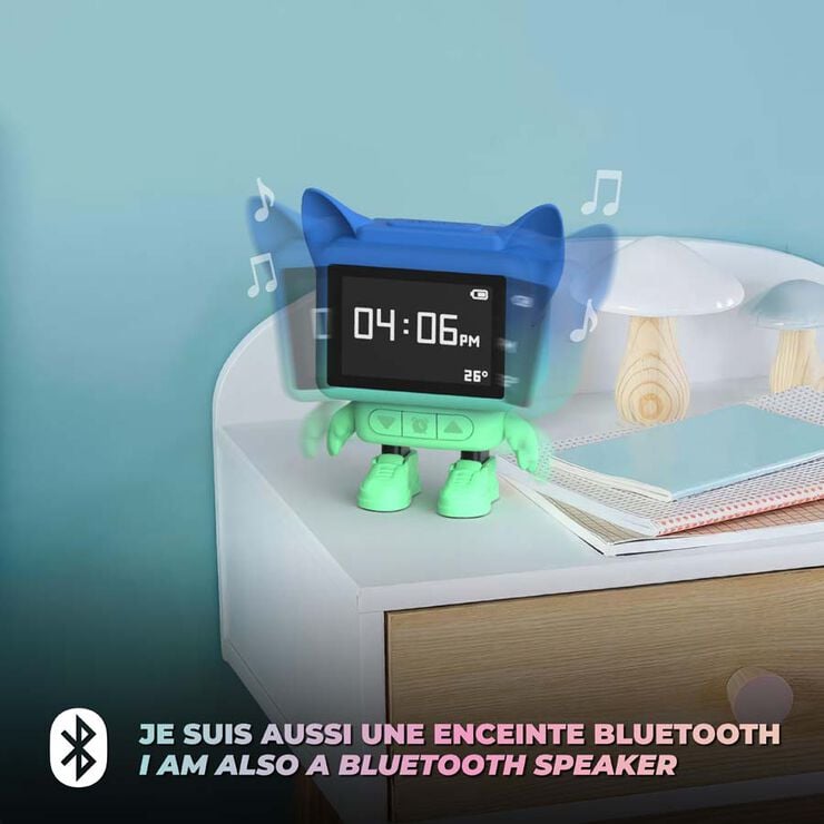 Altavoz Reloj Mob azul