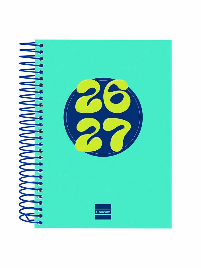 Agenda Escolar Finocam Cool 1/8 D&iacute;a/P&aacute;gina Catal&aacute;n 2026-27 Azul