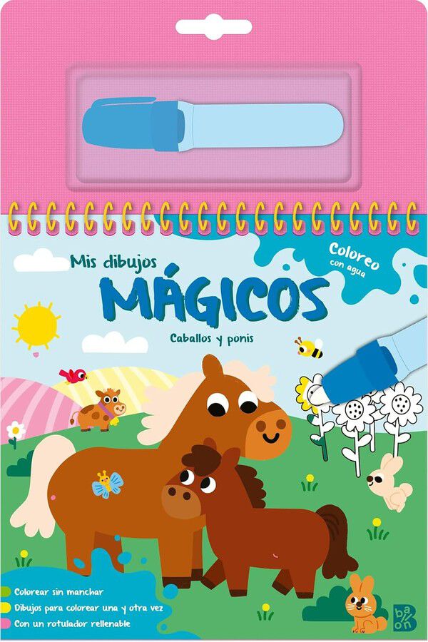 Mis dibujos m&aacute;gicos - Coloreo con agua: Caballos y ponis