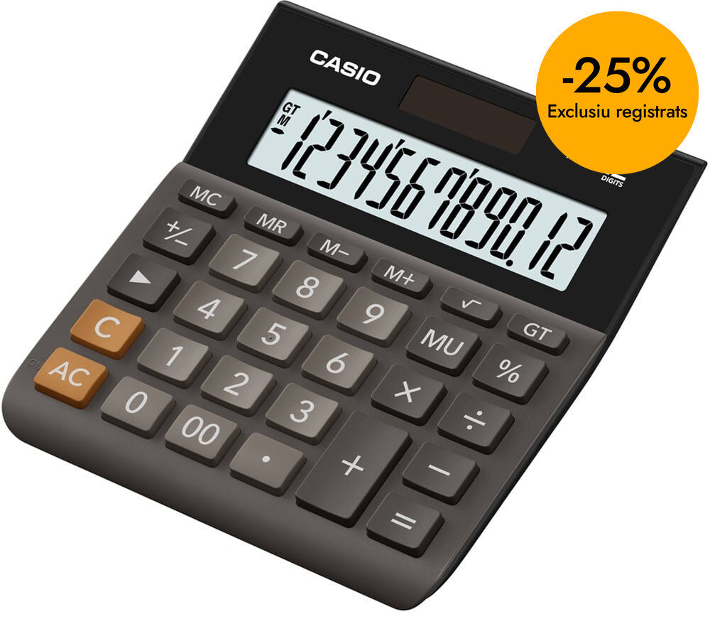 Calculadora sobremesa Casio MH-12 BK