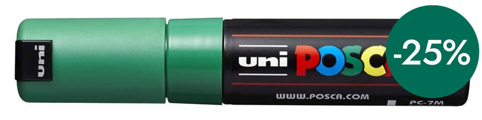 Rotulador Posca PC-7M 4,5-5,5mm verde