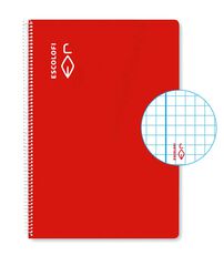 Libreta espiral Escolofi Folio 50 hojas 3x3 margen rojo