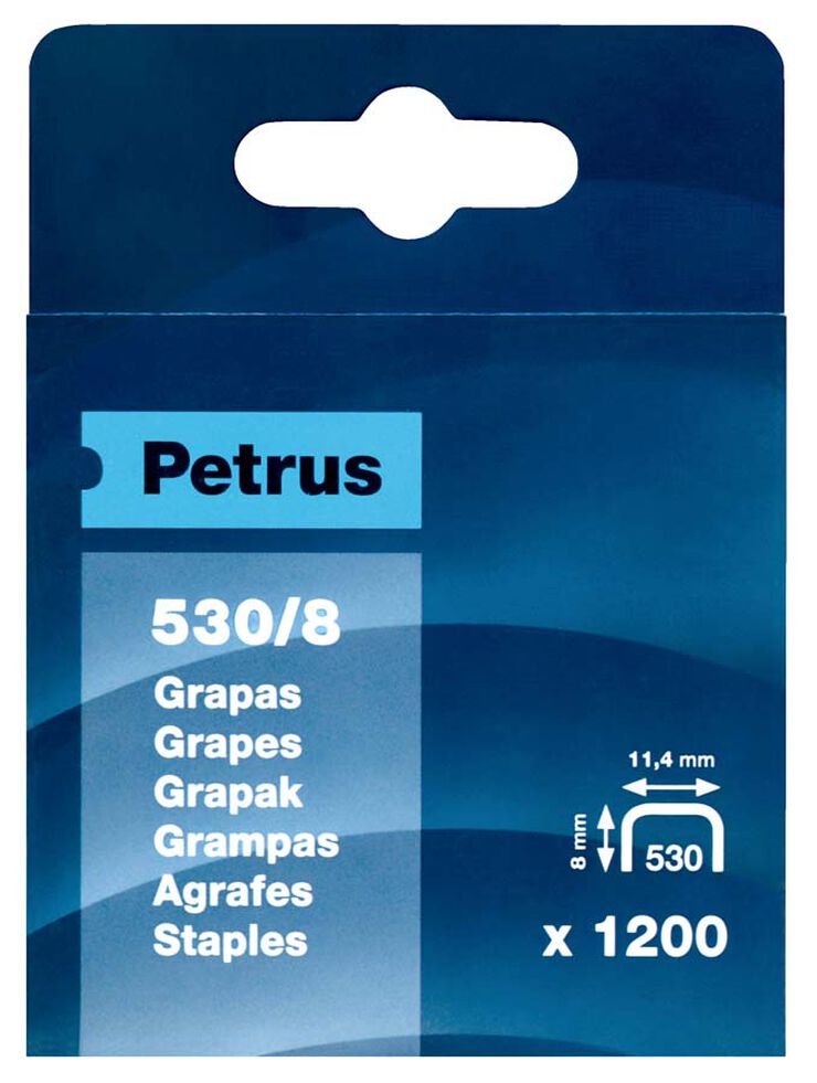 Grapas Petrus 530/8 para clavadora 1200u