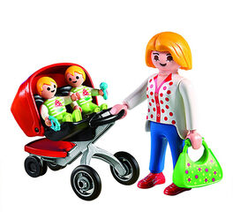 Figuras Playmobil City Life Madre con gemelos 5573