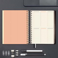 Agenda Finocam Tempus 1/4 día/pág cas 2025 negro