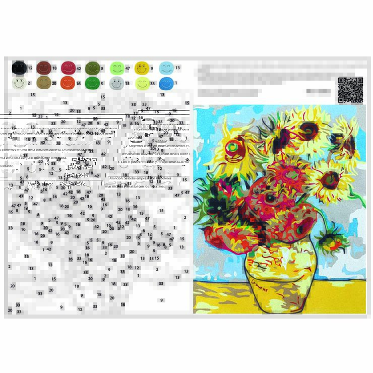 Pintar con Arenas Arenart Girasoles
