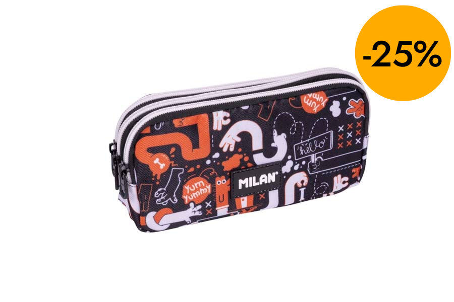 Estuche 3 cremalleras Milan Especial Fingers