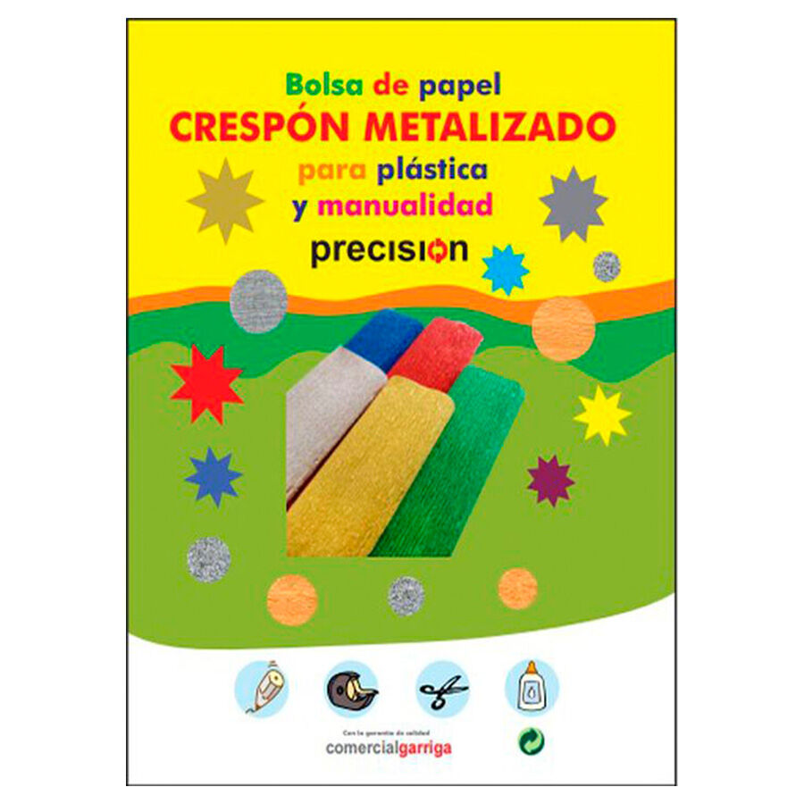 Paper cresp&oacute; metal&middot;litzat Precision 24x32cm 5 fulls de colors