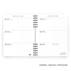 Agenda Miquelrius Plus W-O sem/vista mult 2026 Basic negro