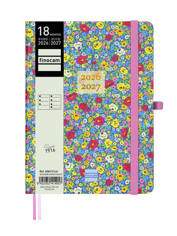 Agenda Finocam 18M M5 Sem/Vista Multiling&uuml;e 2026-27 Girl