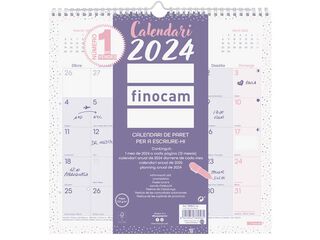 Calendari paret Finocam Chic Escriu 30X30.2024 cat Lila
