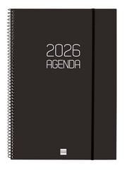 Agenda Finocam Opaque E40 sem/vista vertical cas 2026 negro