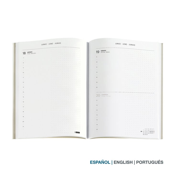 Agenda Miquelrius Plus Dia P&agrave;gina Multiling&uuml;e 2027 Basic Verd