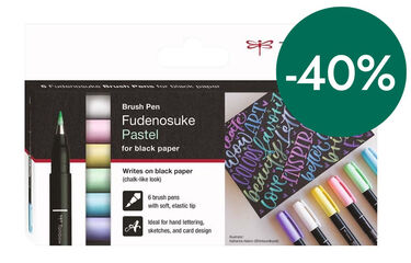Rotuladores Tombow Fudenosuke pastel 6 colores
