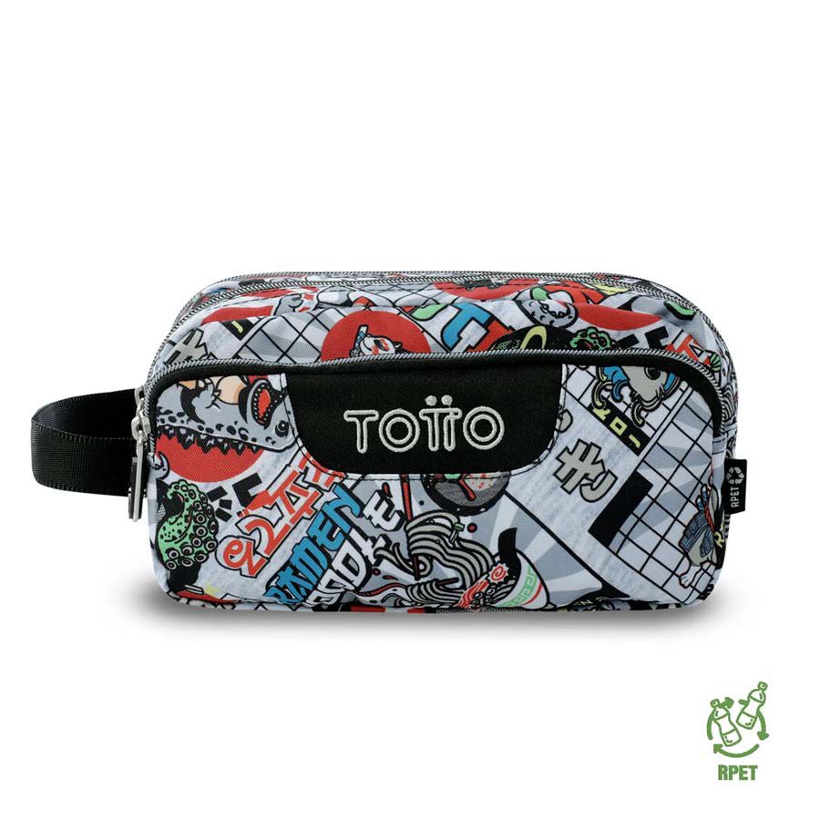 Estuche Totto 3 Cremalleras Ramen