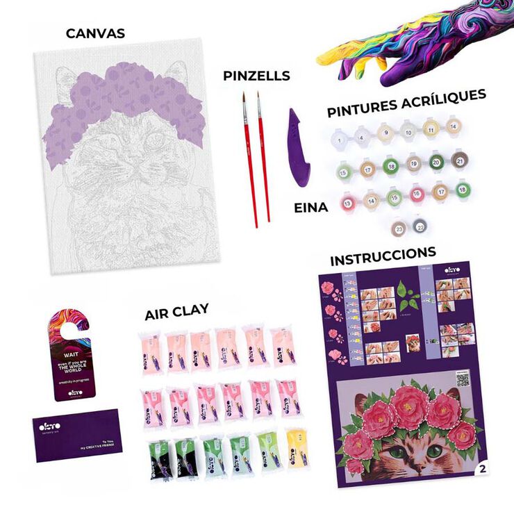 Okto Pintura sensorial 3D + Números Gato