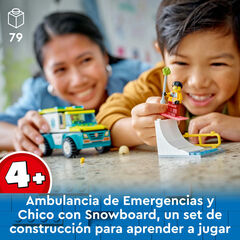 LEGO® City Ambulància d'Emergències i noi amb Snowboard 60403