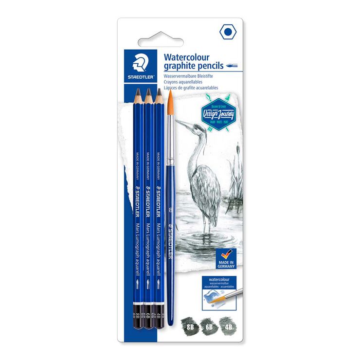 Lápices Staedtler grafito aquarel·lable 3u