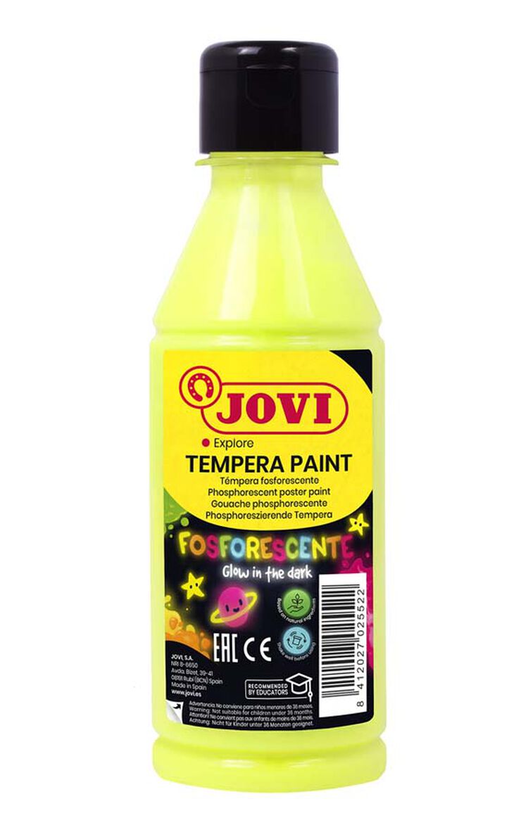 Tèmpera fosforescent Jovi 250ml groc