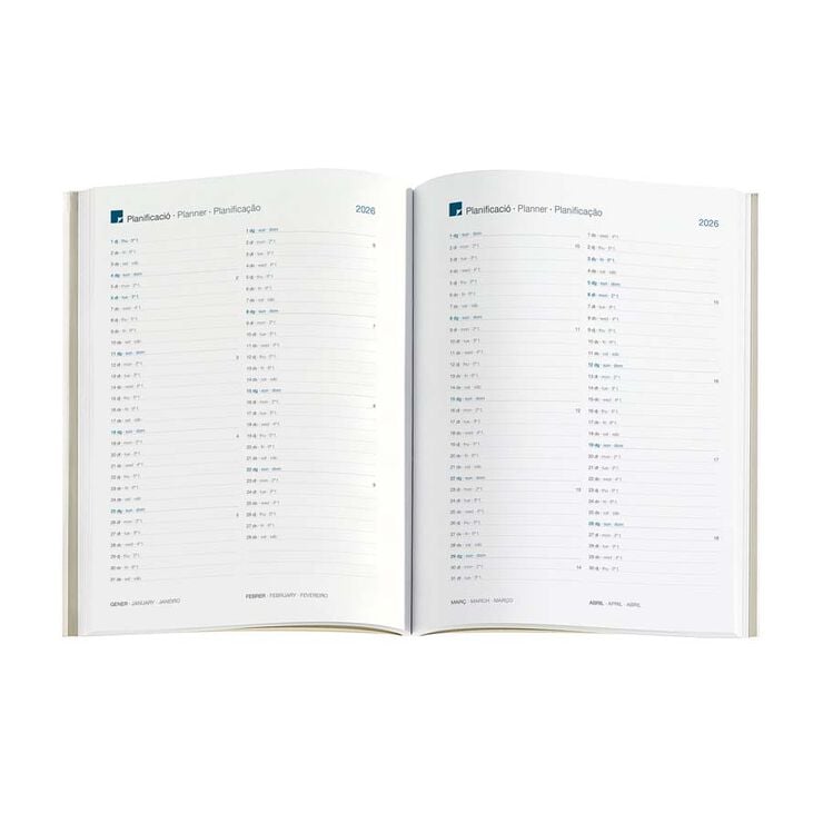 Agenda Miquelrius Plus 15x21 setm/vista català 2026 Gradient