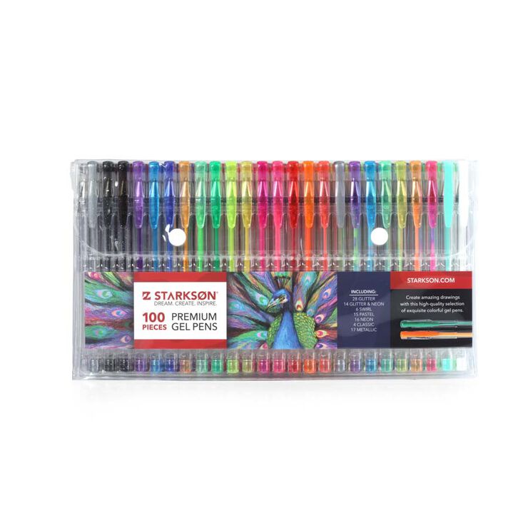 Set Bolígrafs Starkson Gel/Glitter 100 peces